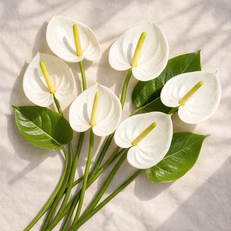Anthurium (flamingoplant) - wit - afbeelding 4