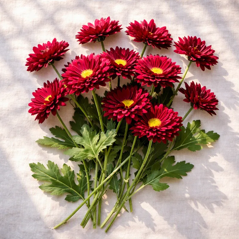 Chrysant - rood - afbeelding 4