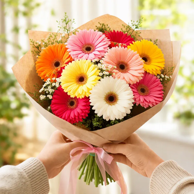 Bloemen voor een collega