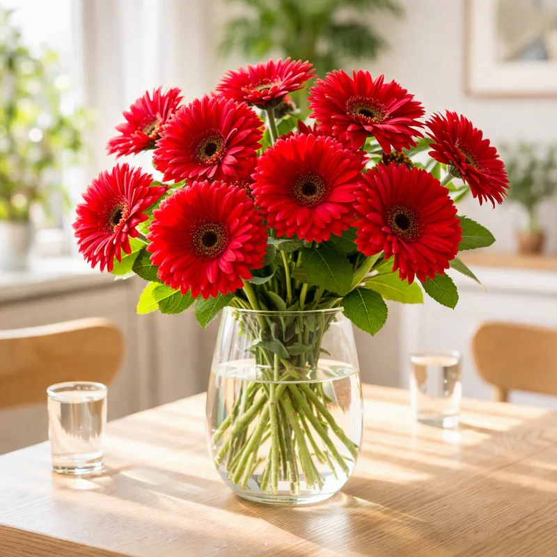 Gerbera - rood - afbeelding 2