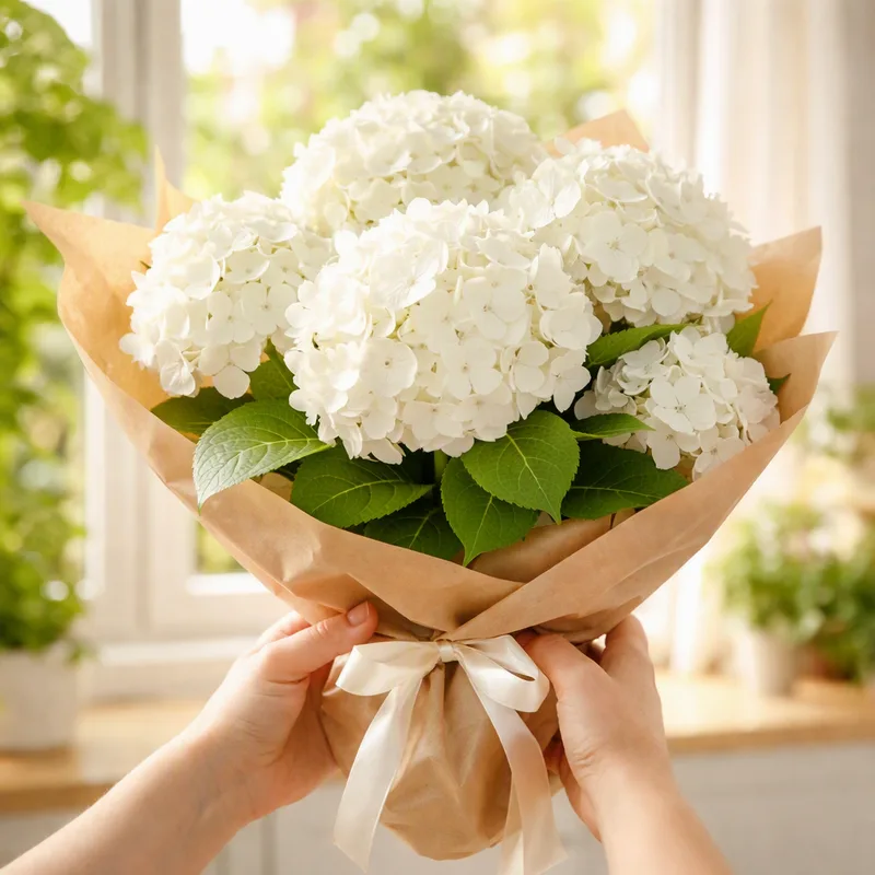 Hortensia - wit - afbeelding 3