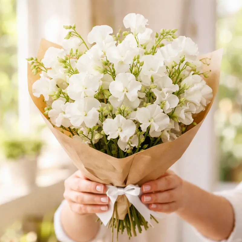 Lathyrus - wit - afbeelding 3