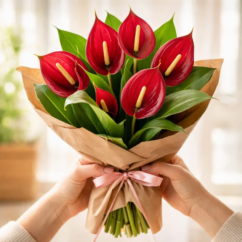 Lepelplant - rood - afbeelding 3