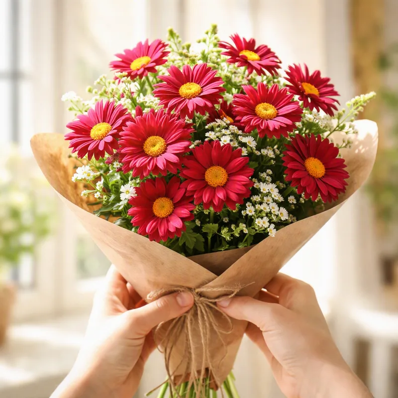 Margriet - rood - afbeelding 3