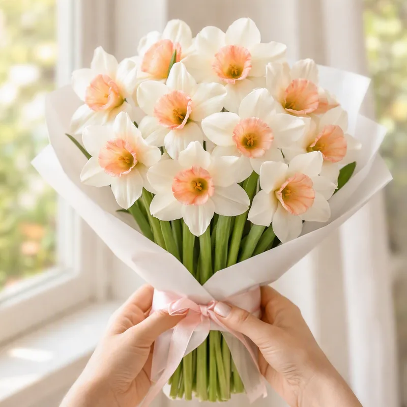 Narcis - roze - afbeelding 3