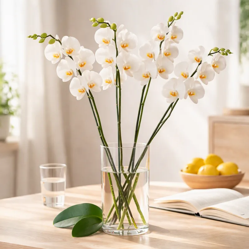 Orchidee (bruidsorchidee) - wit - afbeelding 2