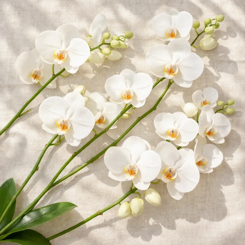 Orchidee (bruidsorchidee) - wit - afbeelding 4