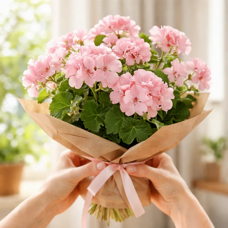Pelargonium - roze - afbeelding 3