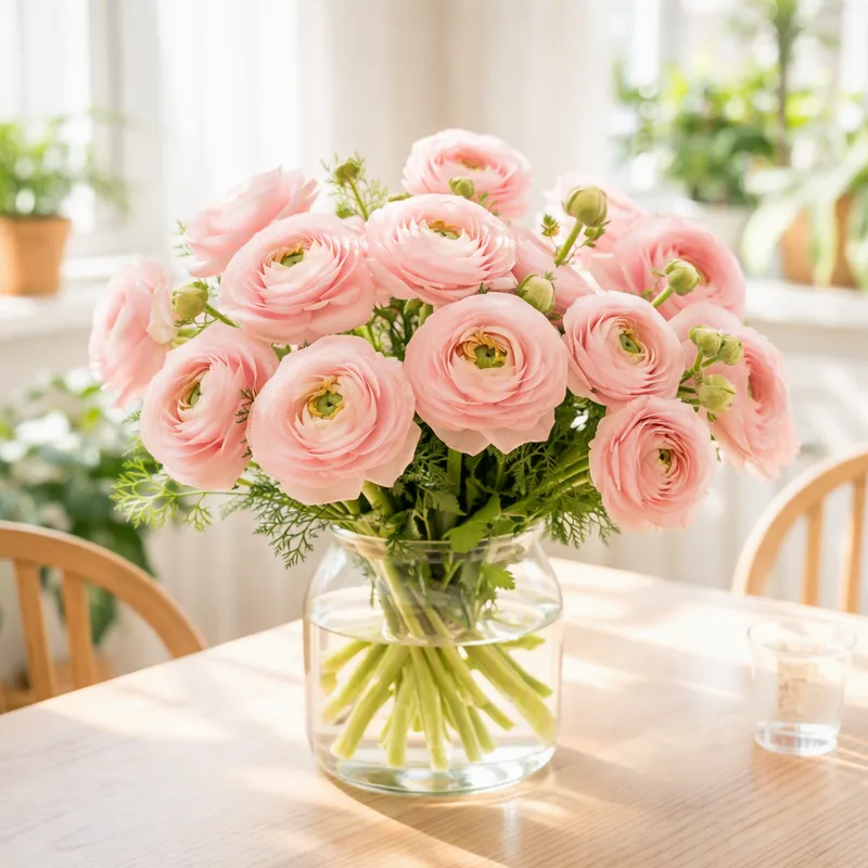 Ranonkel - roze - afbeelding 2