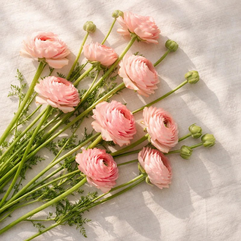 Ranonkel - roze - afbeelding 4