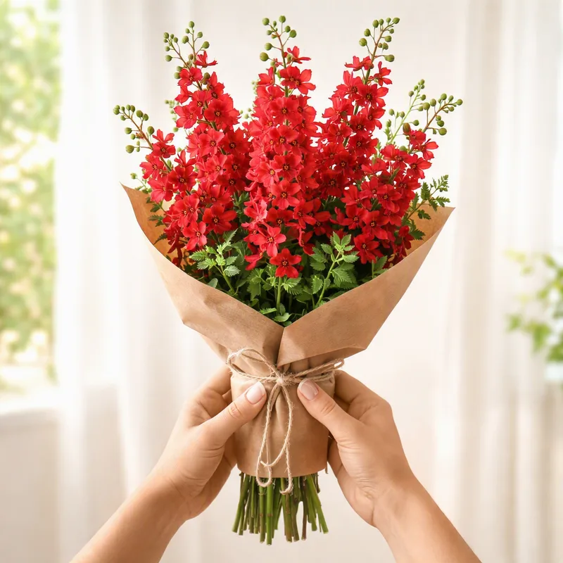 Ridderspoor - rood - afbeelding 3