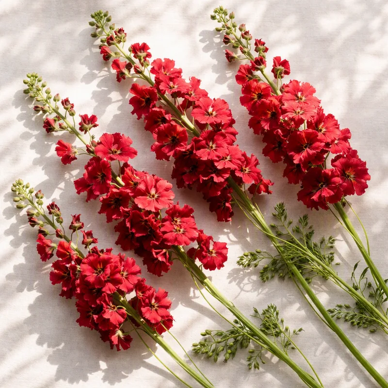 Ridderspoor - rood - afbeelding 4