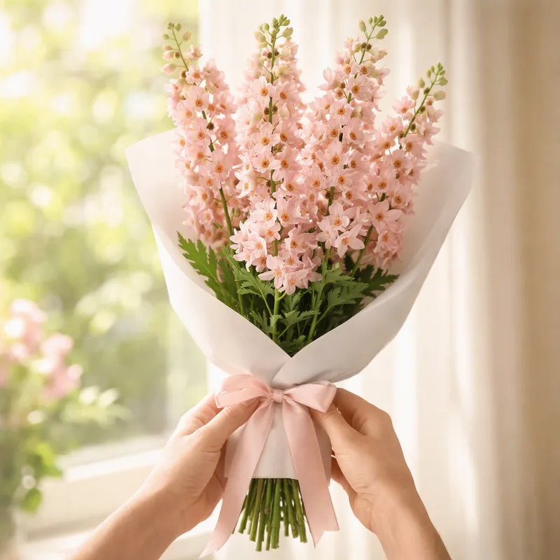 Ridderspoor - roze - afbeelding 3