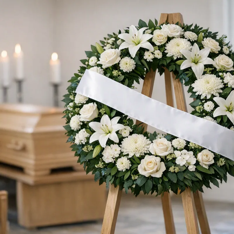 Bloemen voor een uitvaart